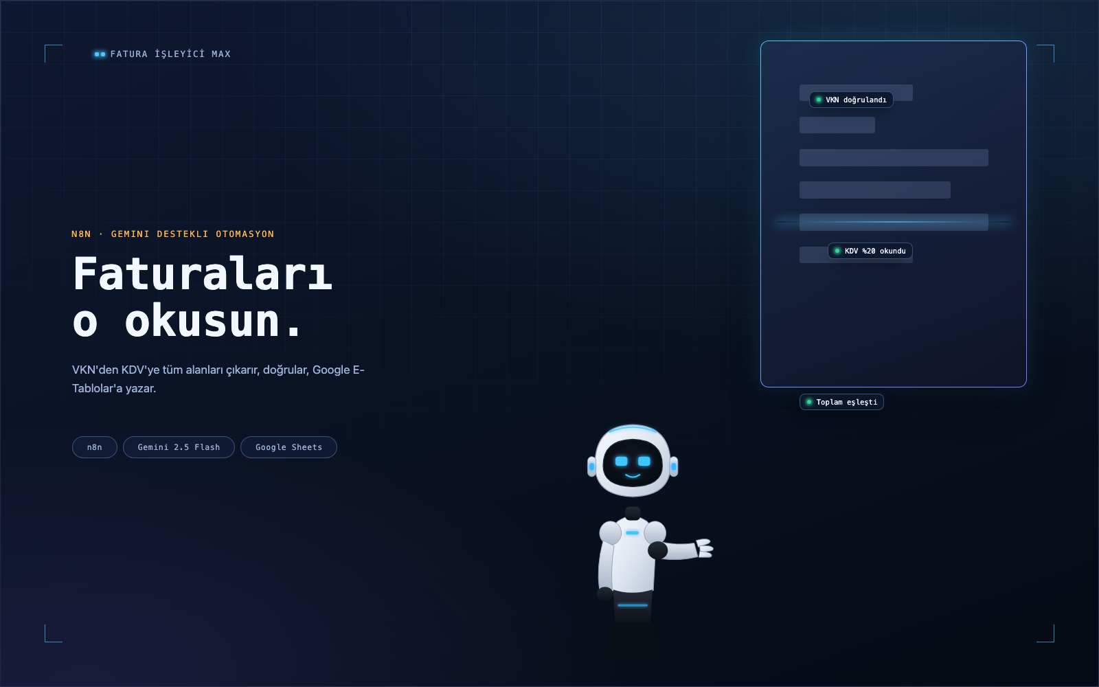 Fatura İşleyici Max — AI-powered batch invoice processing